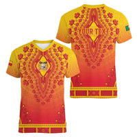 Personalized Benin African Dashiki Women V-Neck T-Shirt - Wonder Print Shop