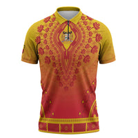 Personalized Benin African Dashiki Zipper Polo Shirt - Wonder Print Shop