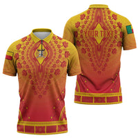 Personalized Benin African Dashiki Zipper Polo Shirt - Wonder Print Shop