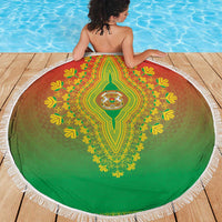 Burkina Faso African Dashiki Beach Blanket - Wonder Print Shop