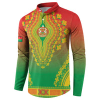 Personalized Burkina Faso African Dashiki Button Sweatshirt - Wonder Print Shop