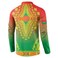 Personalized Burkina Faso African Dashiki Button Sweatshirt - Wonder Print Shop