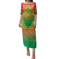 Personalized Burkina Faso African Dashiki Family Matching Puletasi and Hawaiian Shirt - Wonder Print Shop