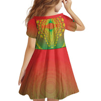 Personalized Burkina Faso African Dashiki Kid Short Sleeve Dress - Wonder Print Shop
