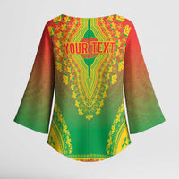 Personalized Burkina Faso African Dashiki Kimono Sleeve Blouse - Wonder Print Shop