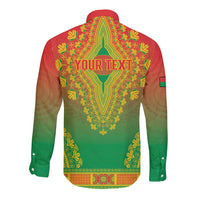 Personalized Burkina Faso African Dashiki Long Sleeve Button Shirt - Wonder Print Shop