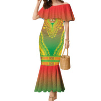 Personalized Burkina Faso African Dashiki Mermaid Dress - Wonder Print Shop