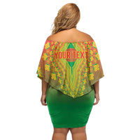 Personalized Burkina Faso African Dashiki Off Shoulder Short Dress - Wonder Print Shop
