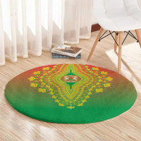 Burkina Faso African Dashiki Round Carpet - Wonder Print Shop
