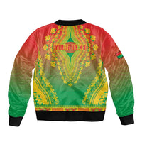 Personalized Burkina Faso African Dashiki Sleeve Zip Bomber Jacket - Wonder Print Shop