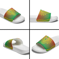 Burkina Faso African Dashiki Slide Sandals - Wonder Print Shop