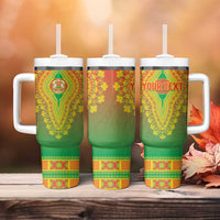 Personalized Burkina Faso African Dashiki Tumbler With Handle - Wonder Print Shop