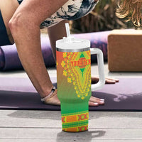 Personalized Burkina Faso African Dashiki Tumbler With Handle - Wonder Print Shop