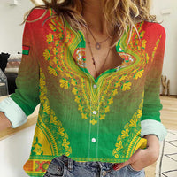 Personalized Burkina Faso African Dashiki Women Casual Shirt - Wonder Print Shop