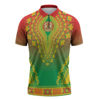 Personalized Burkina Faso African Dashiki Zipper Polo Shirt - Wonder Print Shop
