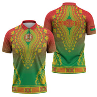 Personalized Burkina Faso African Dashiki Zipper Polo Shirt - Wonder Print Shop