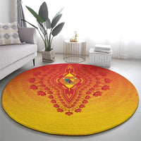 Cameroon African Dashiki Round Carpet - Wonder Print Shop