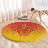 Cameroon African Dashiki Round Carpet - Wonder Print Shop