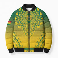 Personalized Ghana African Dashiki Bomber Puffer Jacket - Wonder Print Shop