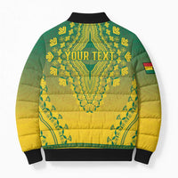 Personalized Ghana African Dashiki Bomber Puffer Jacket - Wonder Print Shop