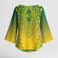 Personalized Ghana African Dashiki Kimono Sleeve Blouse - Wonder Print Shop