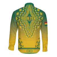Personalized Ghana African Dashiki Long Sleeve Button Shirt - Wonder Print Shop