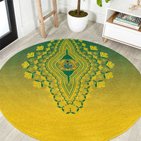 Ghana African Dashiki Round Carpet - Wonder Print Shop