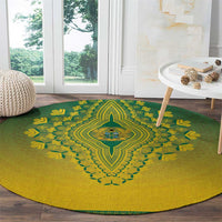 Ghana African Dashiki Round Carpet - Wonder Print Shop