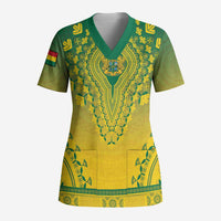 Personalized Ghana African Dashiki Scrub Top - Wonder Print Shop