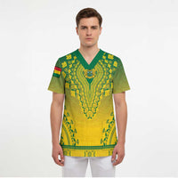 Personalized Ghana African Dashiki Scrub Top - Wonder Print Shop