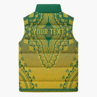 Personalized Ghana African Dashiki Sleeveless Puffer Jacket - Wonder Print Shop