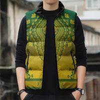 Personalized Ghana African Dashiki Sleeveless Puffer Jacket - Wonder Print Shop