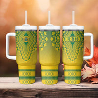 Personalized Ghana African Dashiki Tumbler With Handle - Wonder Print Shop