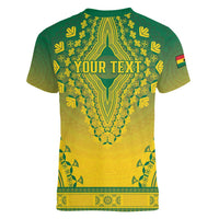 Personalized Ghana African Dashiki Women V-Neck T-Shirt - Wonder Print Shop