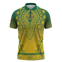 Personalized Ghana African Dashiki Zipper Polo Shirt - Wonder Print Shop