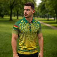 Personalized Ghana African Dashiki Zipper Polo Shirt - Wonder Print Shop