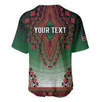 Personalized Kenya African Dashiki Baseball Jersey - Wonder Print Shop