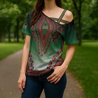 Personalized Kenya African Dashiki Cross Shoulder Shirt - Wonder Print Shop