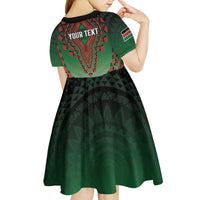 Personalized Kenya African Dashiki Kid Short Sleeve Dress - Wonder Print Shop