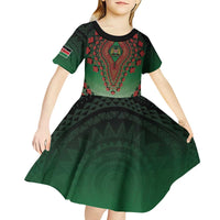 Personalized Kenya African Dashiki Kid Short Sleeve Dress - Wonder Print Shop
