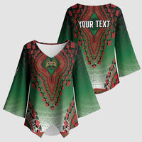 Personalized Kenya African Dashiki Kimono Sleeve Blouse - Wonder Print Shop