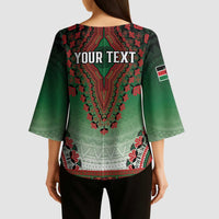 Personalized Kenya African Dashiki Kimono Sleeve Blouse - Wonder Print Shop