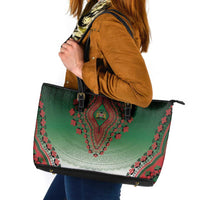 Kenya African Dashiki Leather Tote Bag - Wonder Print Shop