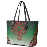 Kenya African Dashiki Leather Tote Bag - Wonder Print Shop