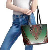 Kenya African Dashiki Leather Tote Bag - Wonder Print Shop