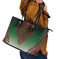 Kenya African Dashiki Leather Tote Bag - Wonder Print Shop