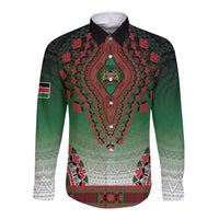 Personalized Kenya African Dashiki Long Sleeve Button Shirt - Wonder Print Shop