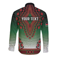 Personalized Kenya African Dashiki Long Sleeve Button Shirt - Wonder Print Shop