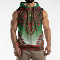 Personalized Kenya African Dashiki Sleeveless Zip Hoodie - Wonder Print Shop