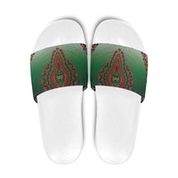 Kenya African Dashiki Slide Sandals - Wonder Print Shop